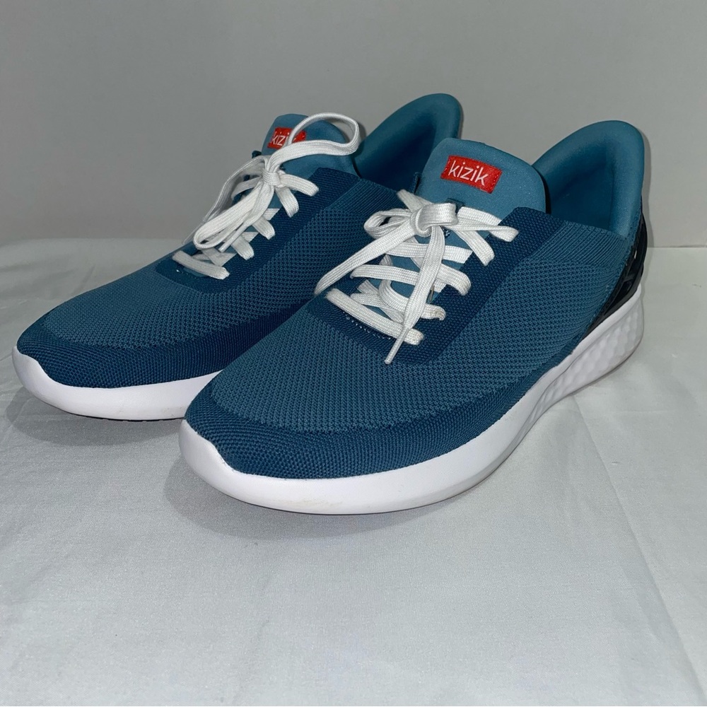 Kizik Men's Blue Knit Athletic Sneakers - Slip-On Comfort